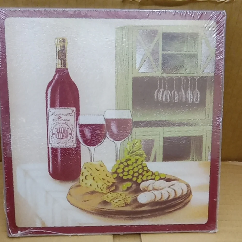 Wine and Cheese Glass Cutting Board